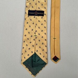 Tommy Hilfiger Men's Yellow Paisley Silk Necktie